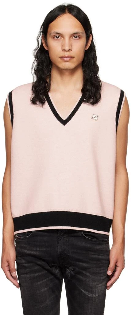 We11done Pink V-Neck Vest 1