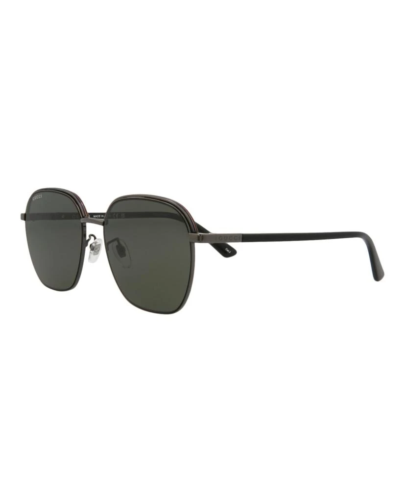 Gucci Square-Frame Metal Sunglasses 2