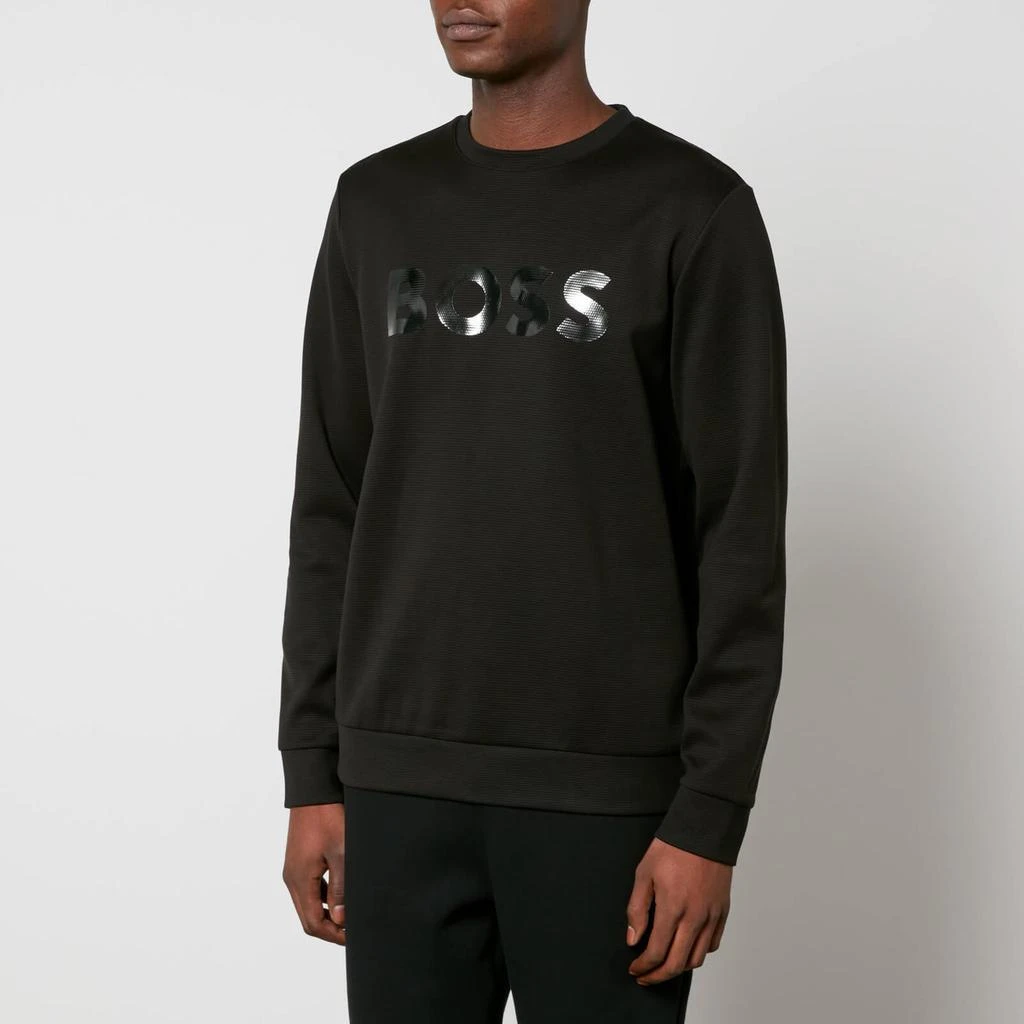 Hugo Boss BOSS Green Salbo Mirror Textured Cotton-Jersey Sweatshirt 1