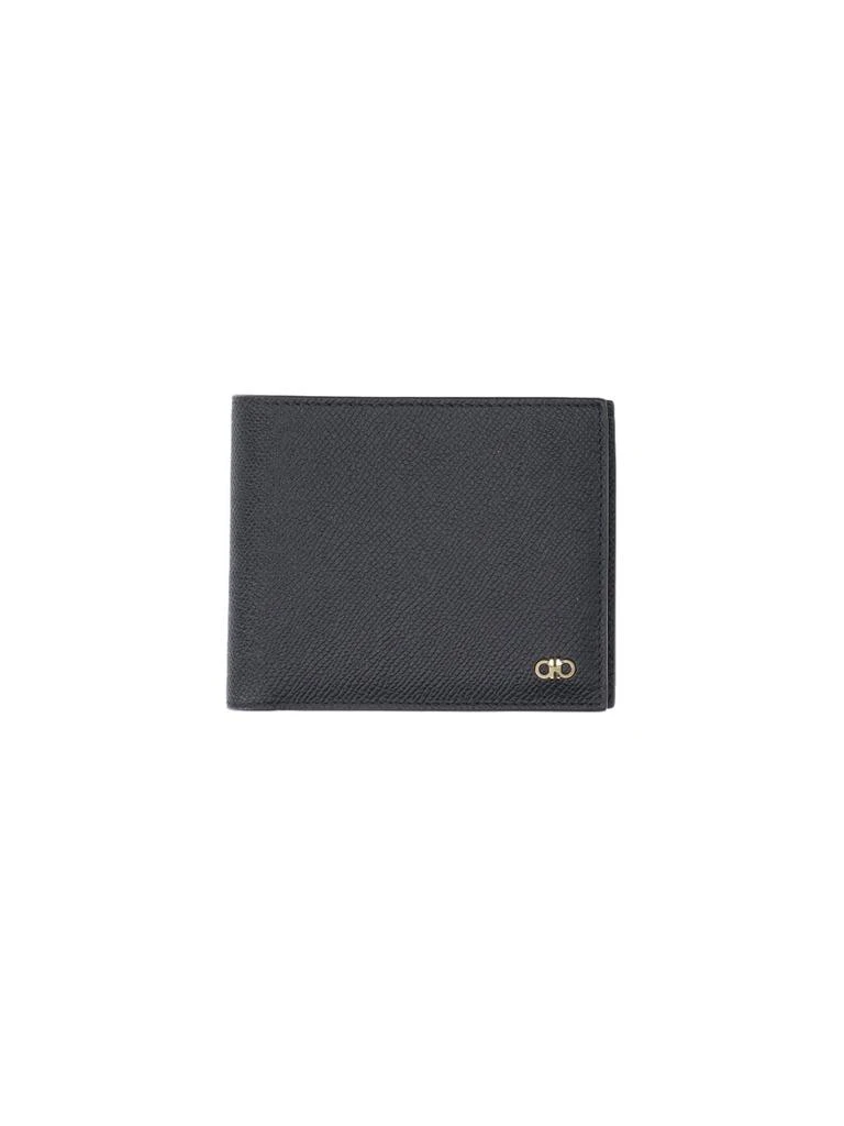 Salvatore Ferragamo Matte Black Minimalist Wallet With Timeless Design