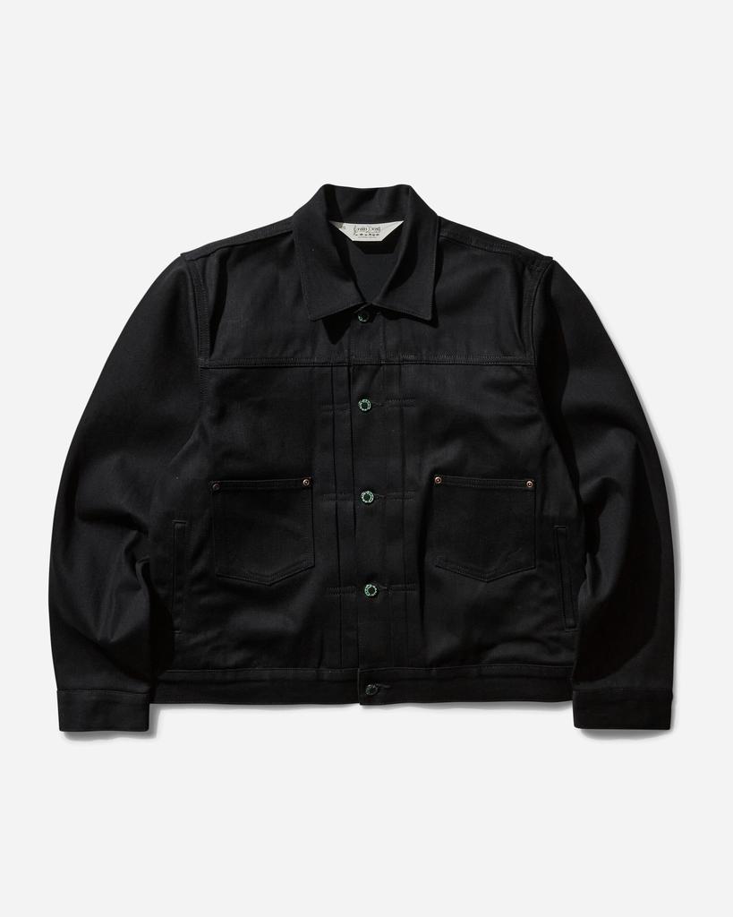 Brain Dead Men's Cropped Denim Trucker Jacket Black