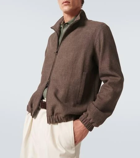 Loro Piana Loro Piana linen and wool bomber jacket 5