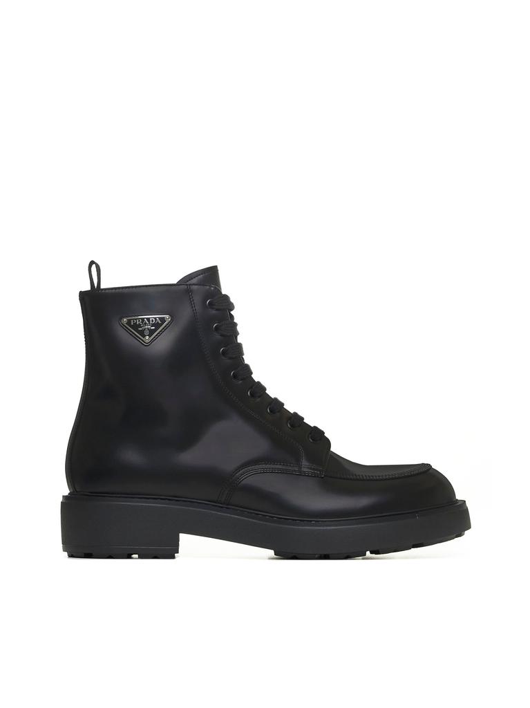 PRADA CALZATURE PRADA CALZATURE | Logo-plaque leather ankle boots | Man | 6