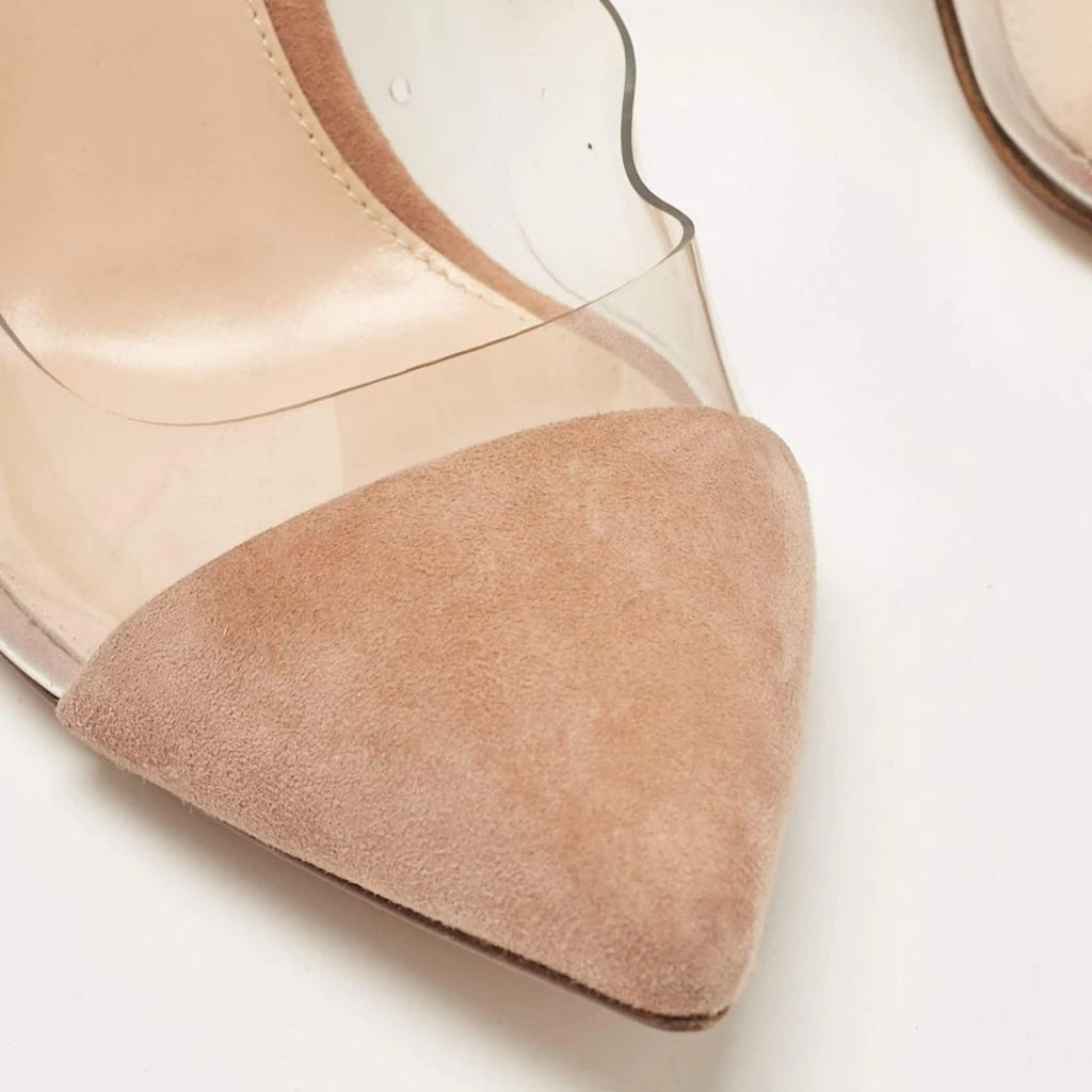 Gianvito Rossi Gianvito Rossi Beige PVC and Suede Plexi Pumps Size 35.5 7