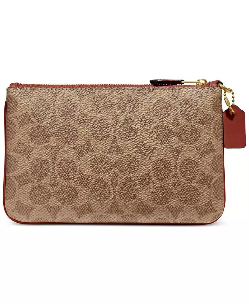 COACH Signature Coated Canvas Small Zip-Top Wristlet 2