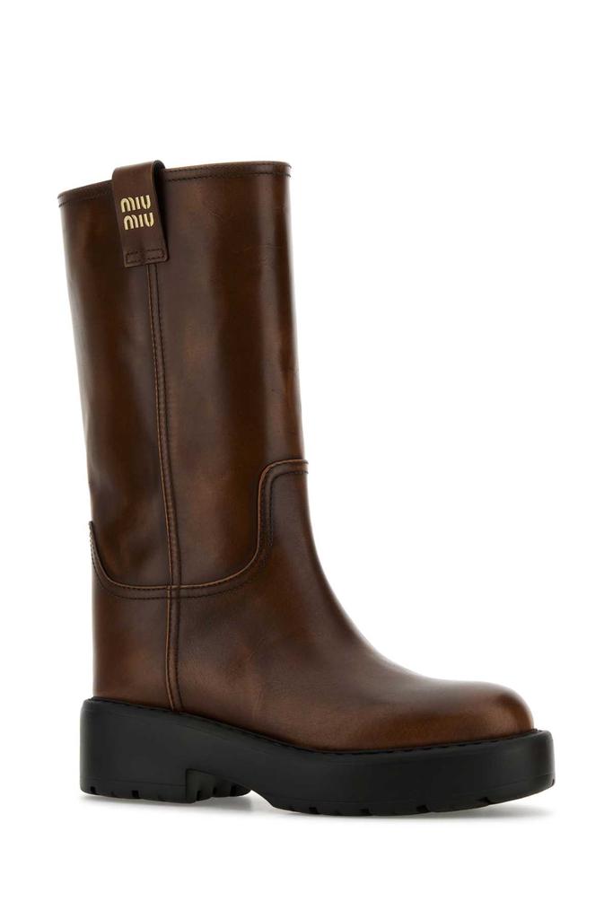 【AY】Miu Miu Leather Boots 38 Women's Leather boots | MIU MIU | 24S