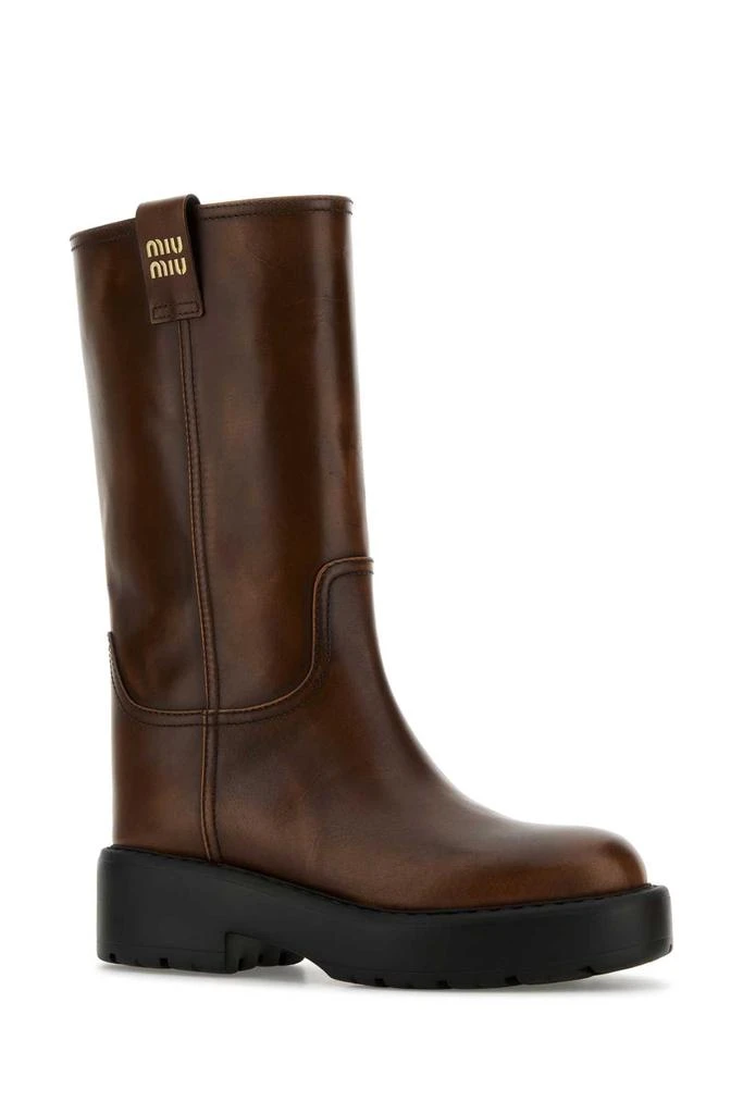 Miu Miu Brown Leather Boots 2