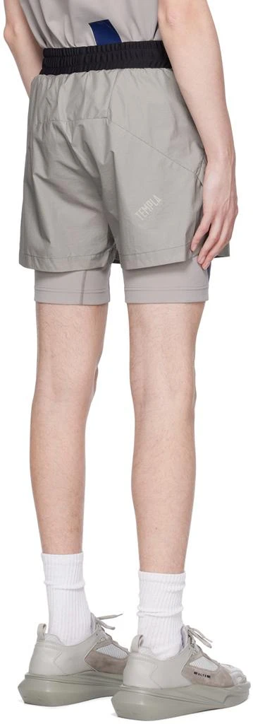 TEMPLA Gray Layered Track Shorts 3