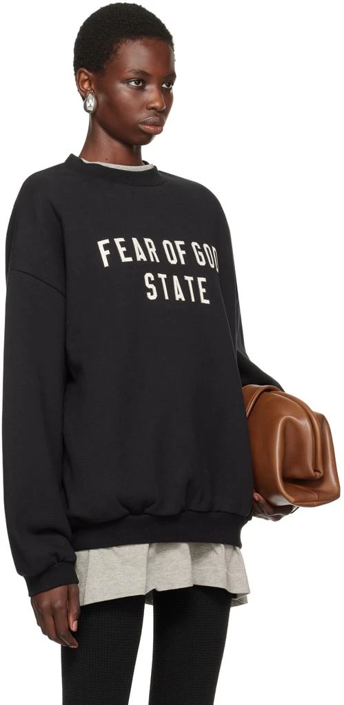 Essentials Black Crewneck Sweatshirt 2
