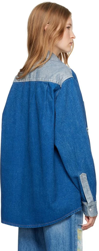 Marni Blue Two-Tone Denim Shirt 3