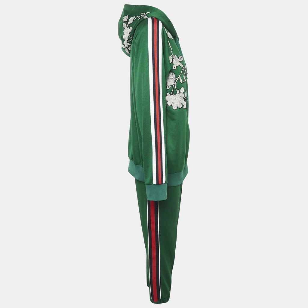 Gucci Gucci Green Floral Embroidered Cotton Blend Knit Tracksuit XL/L 2