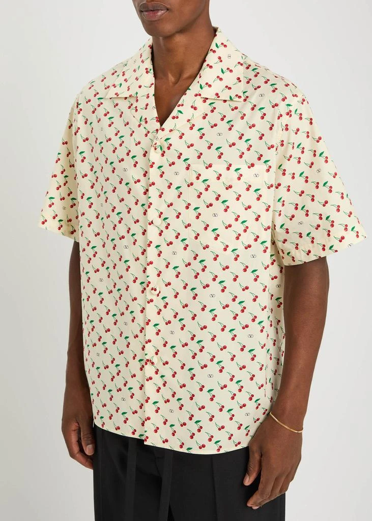 Valentino Cherryfic printed cotton-poplin shirt 2