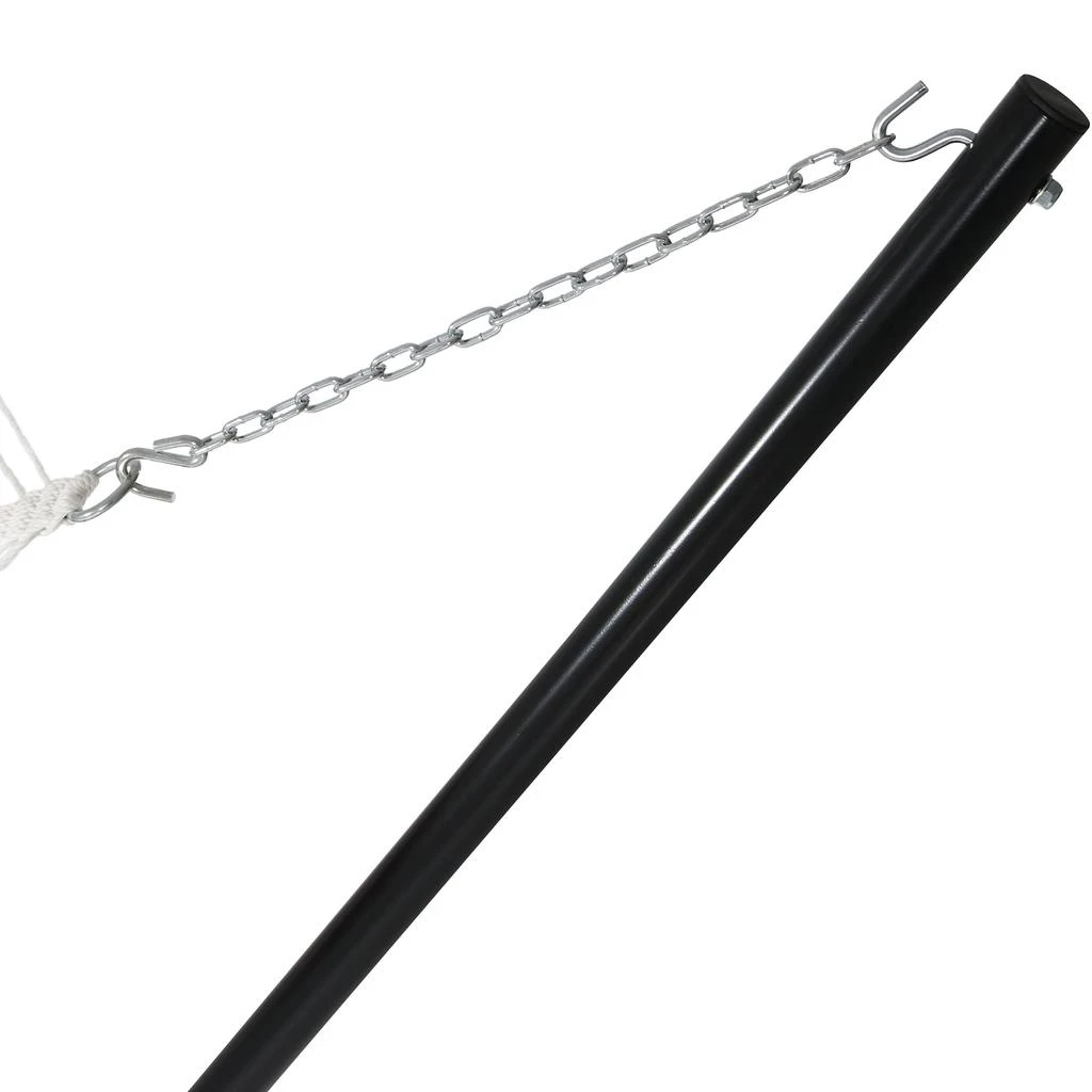Sunnydaze 2-Person Quilted Fabric Spreader Bar Hammock with Detachable Pillow and Stand - 400 lb Weight Capacity/15' Stand 5