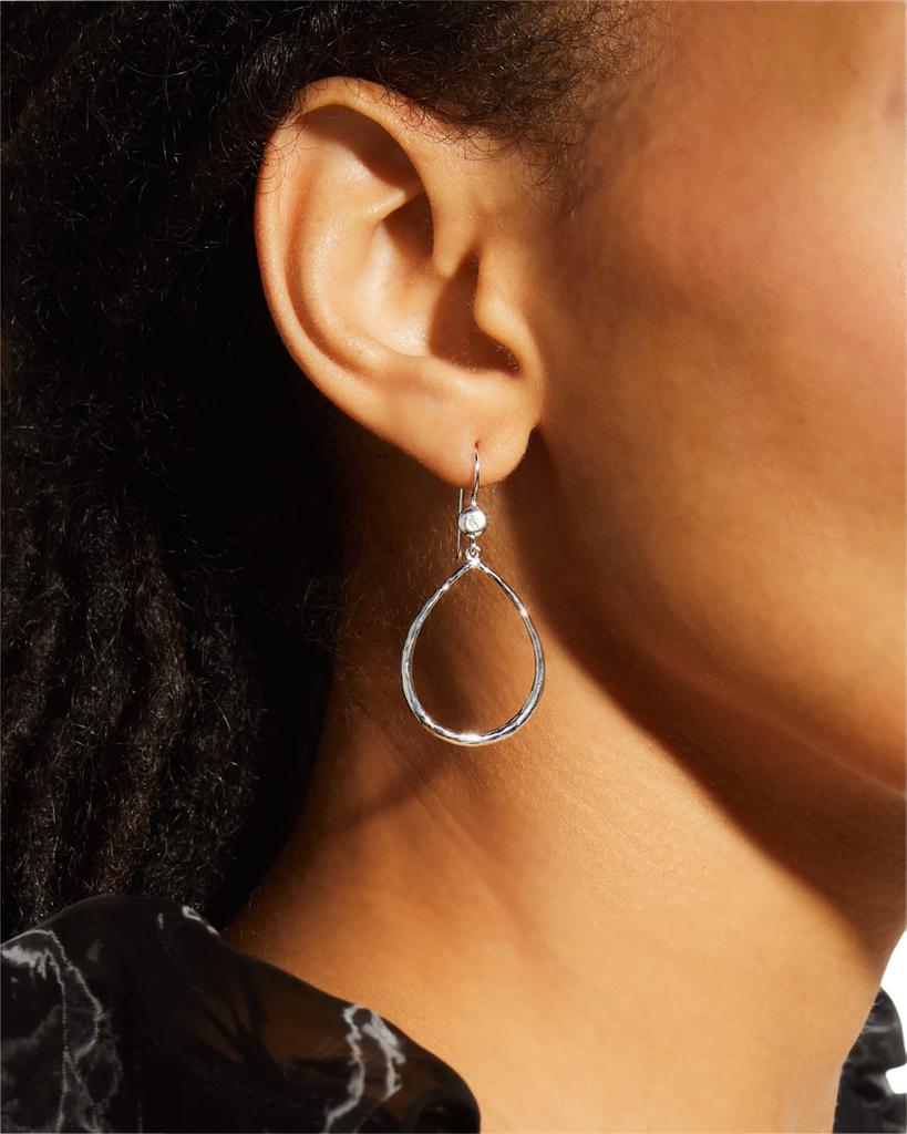 Ippolita Teardrop Earrings in Sterling Silver with Diamonds