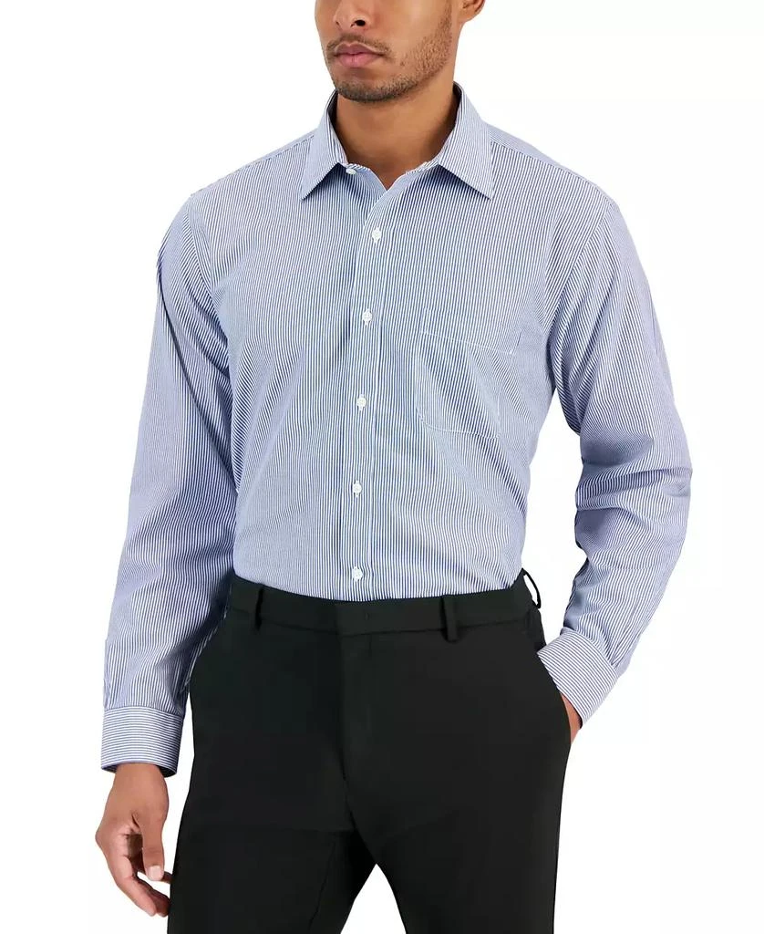 Brooks Brothers Men's Regular Fit Non-Iron Spread Collar Bengal Stripe Broadcloth Dress Shirt 1