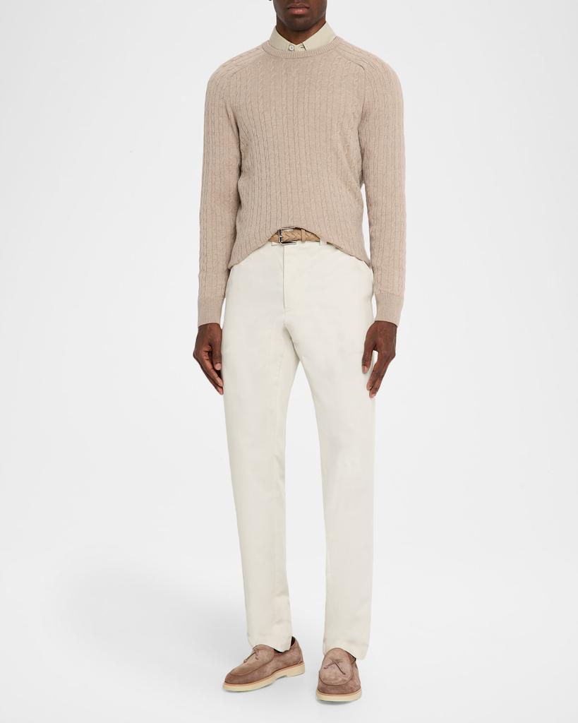 Dunhill Men's Cashmere Cable Knit Crewneck Sweater