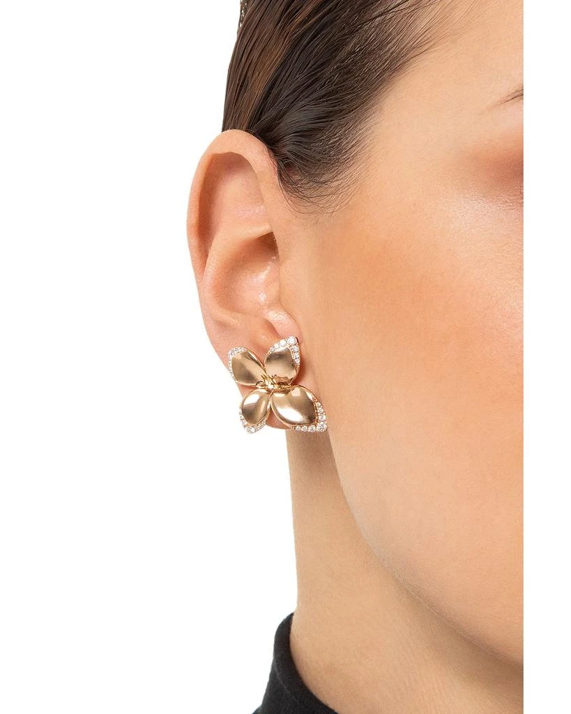 Pasquale Bruni 18K Rose Gold Giardini Segreti Diamond Flower Statement Earrings 2