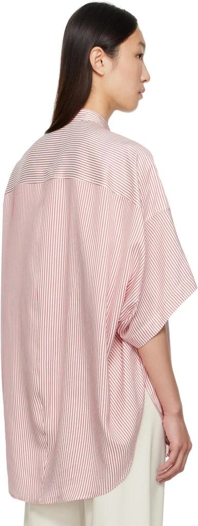 Stella McCartney Red 
White Striped Short Sleeve Shirt 3