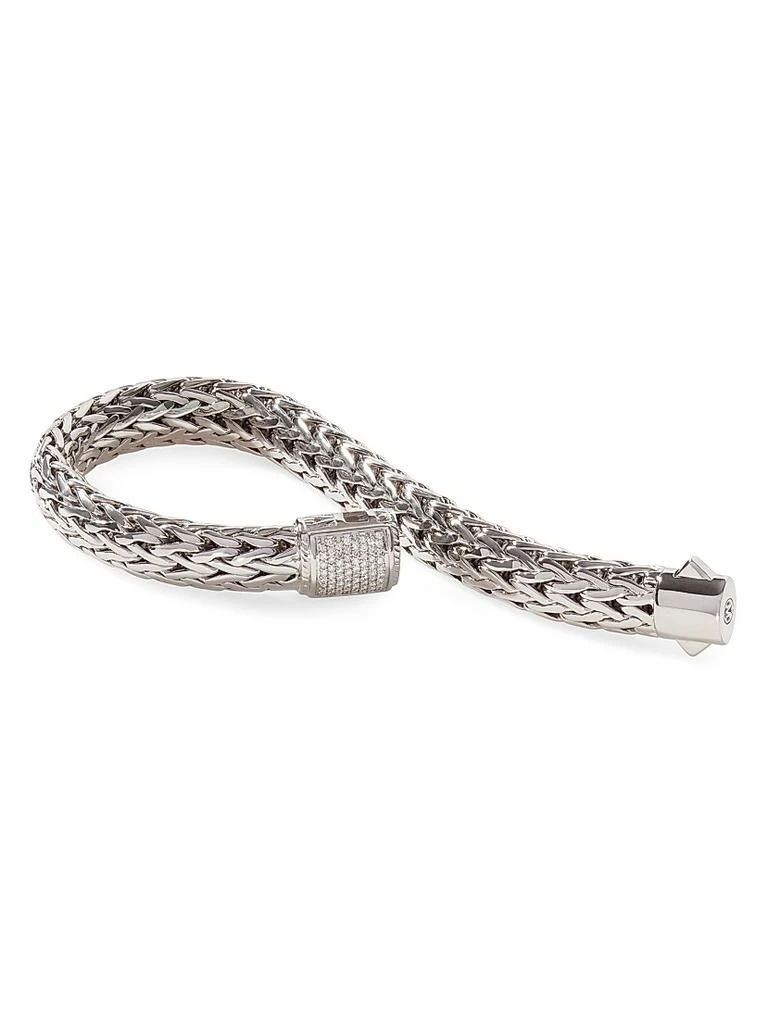 John Hardy Classic Chain Sterling Silver 
0.62 TCW Diamond Bracelet 5
