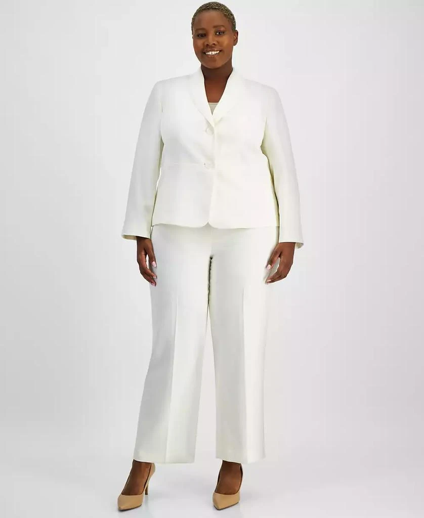 Le Suit Plus Size Shawl-Collar Pant Suit 3