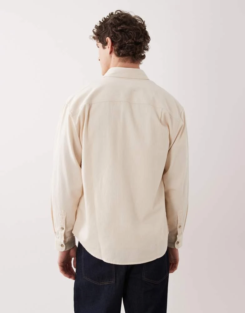 Abercrombie 
Fitch Abercrombie 
Fitch denim overshirt in beige 3