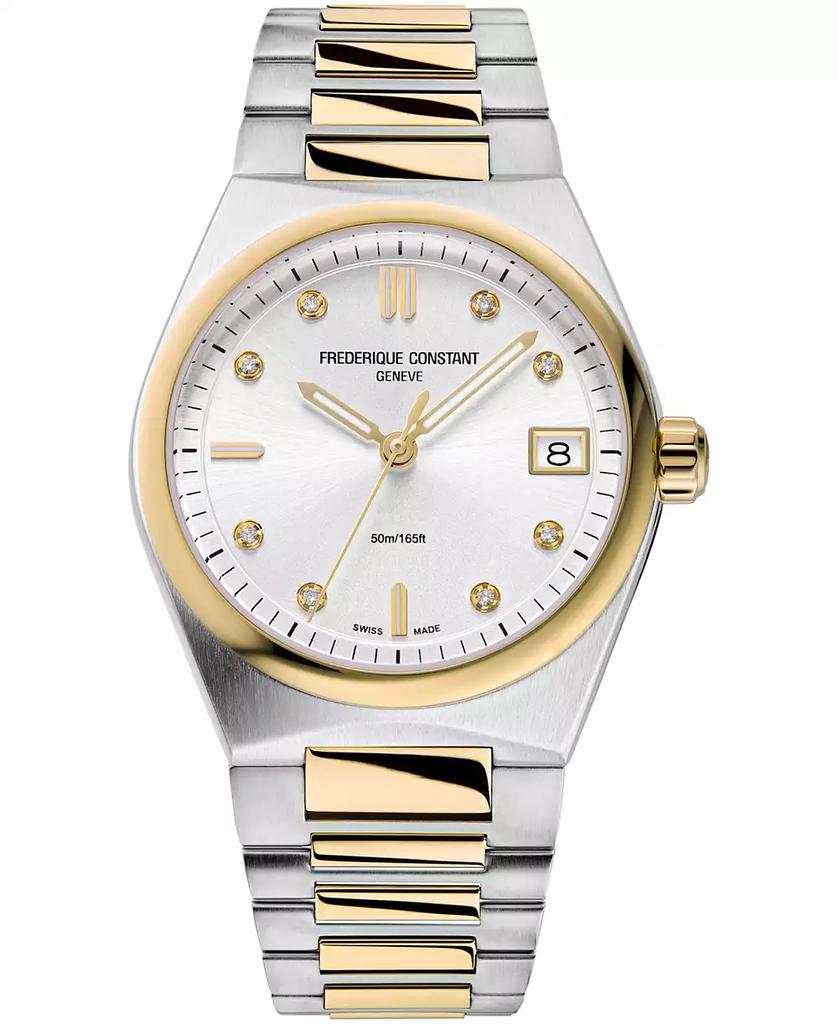 Frederique Constant Women's Swiss Highlife Diamond (1/20 ct. t.w.) Two-Tone Stainless Steel Bracelet Watch 31mm