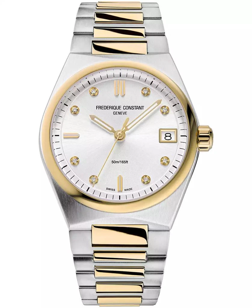 Frederique Constant Women's Swiss Highlife Diamond (1/20 ct. t.w.) Two-Tone Stainless Steel Bracelet Watch 31mm 1