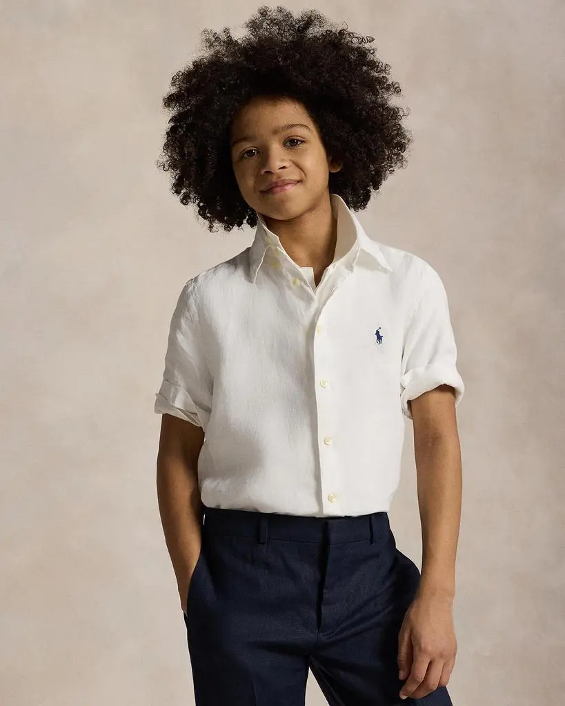 Boy's Linen Sport Shirt, Size S-XL