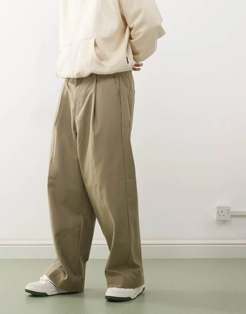 Obey Obey oliver pleated pant in khaki 2