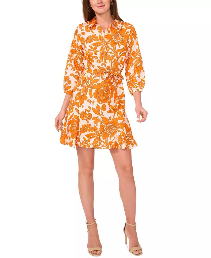 1. State Women's Printed Collared Button-Front Dress