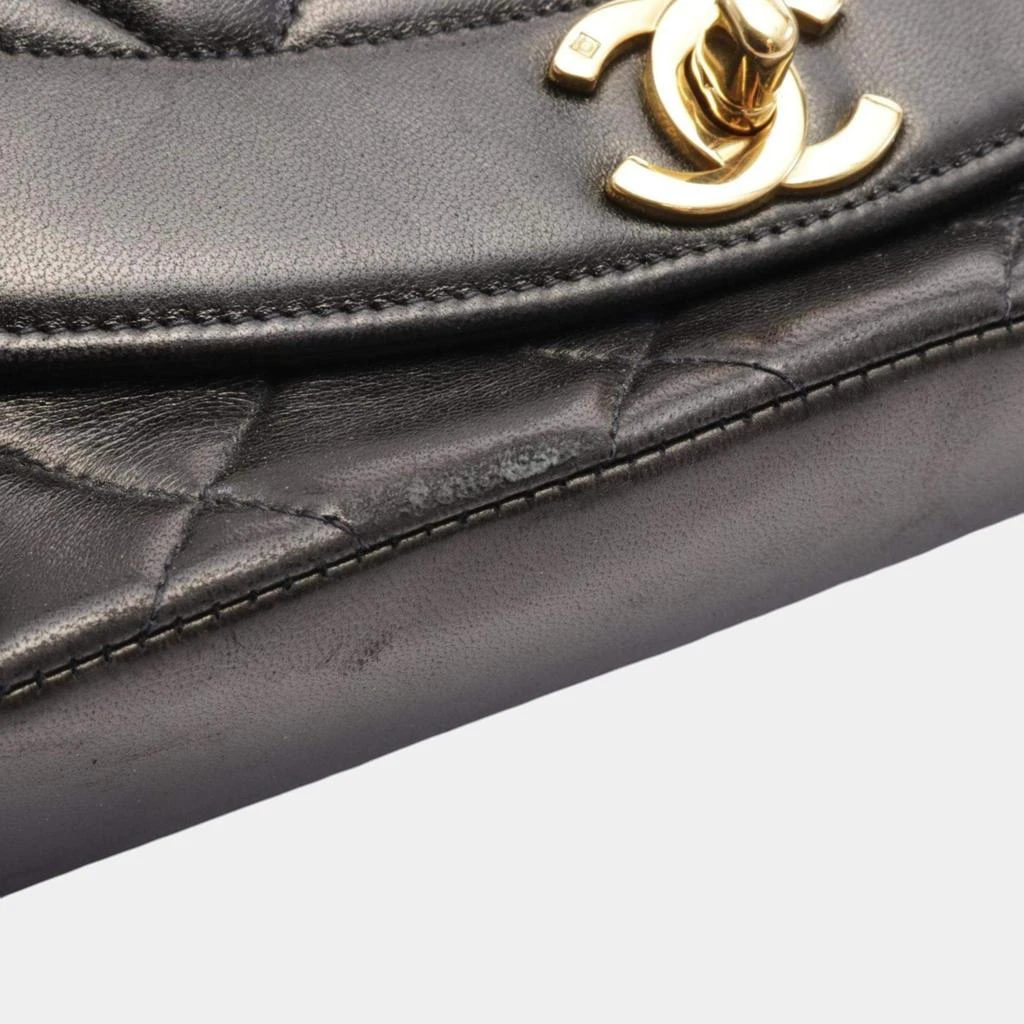 Chanel Chanel Black Lambskin Leather Diana Flap Shoulder Bag 7