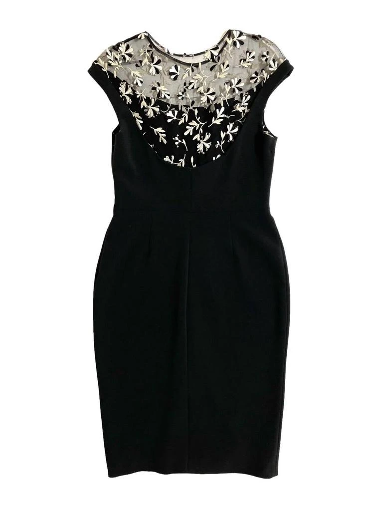 LELA ROSE Lela Rose - Floral-embroidered Tulle Yoke Cocktail Gown 4