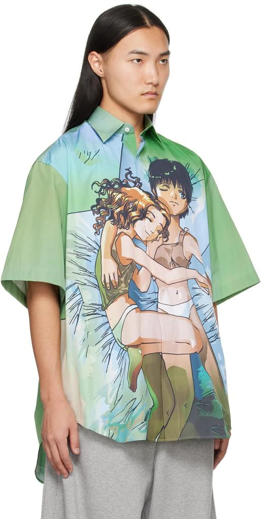 Vetements Green Anime Shirt 2