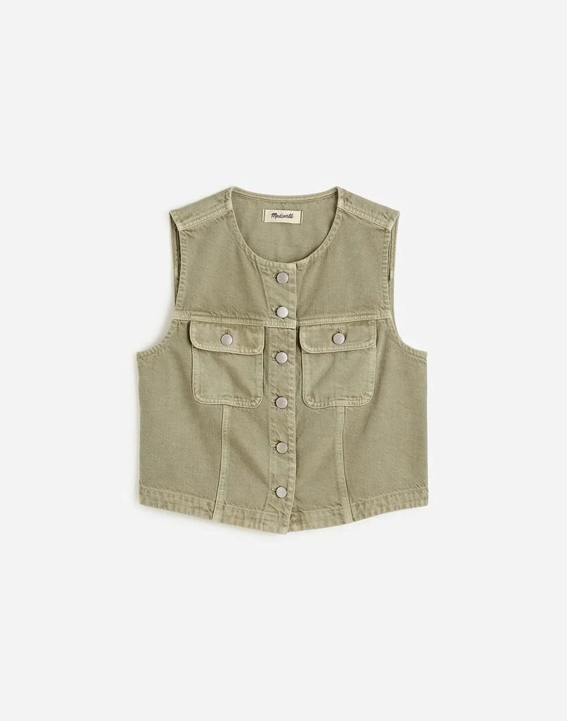 Madewell Cropped Denim Vest: Airy Denim Edition 6