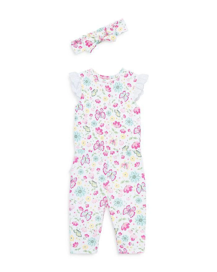 Little Me Baby Girls' Garden Headband, Bodysuit, & Pants Set - Baby 3