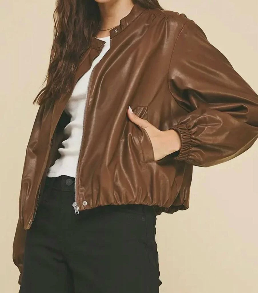 PINCH Pinch - Silvia Faux Leather Bomber Jacket