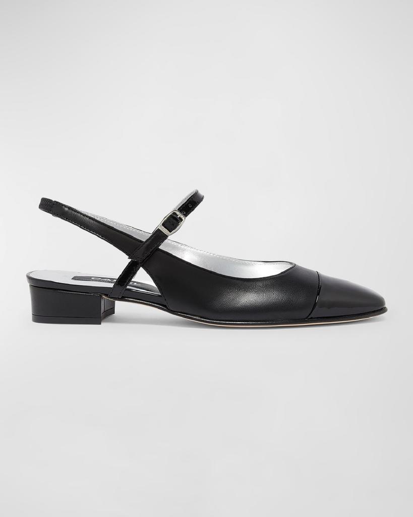 CAREL Oceano Leather Slingback Ballerina Flats