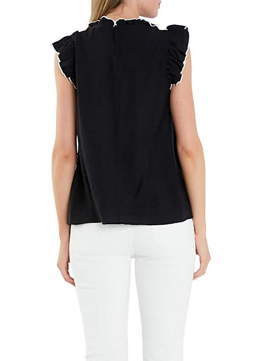 English Factory Factory Contrast Stitch Sleeveless Top 2