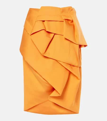 Dries Van Noten Draped satin midi skirt 1