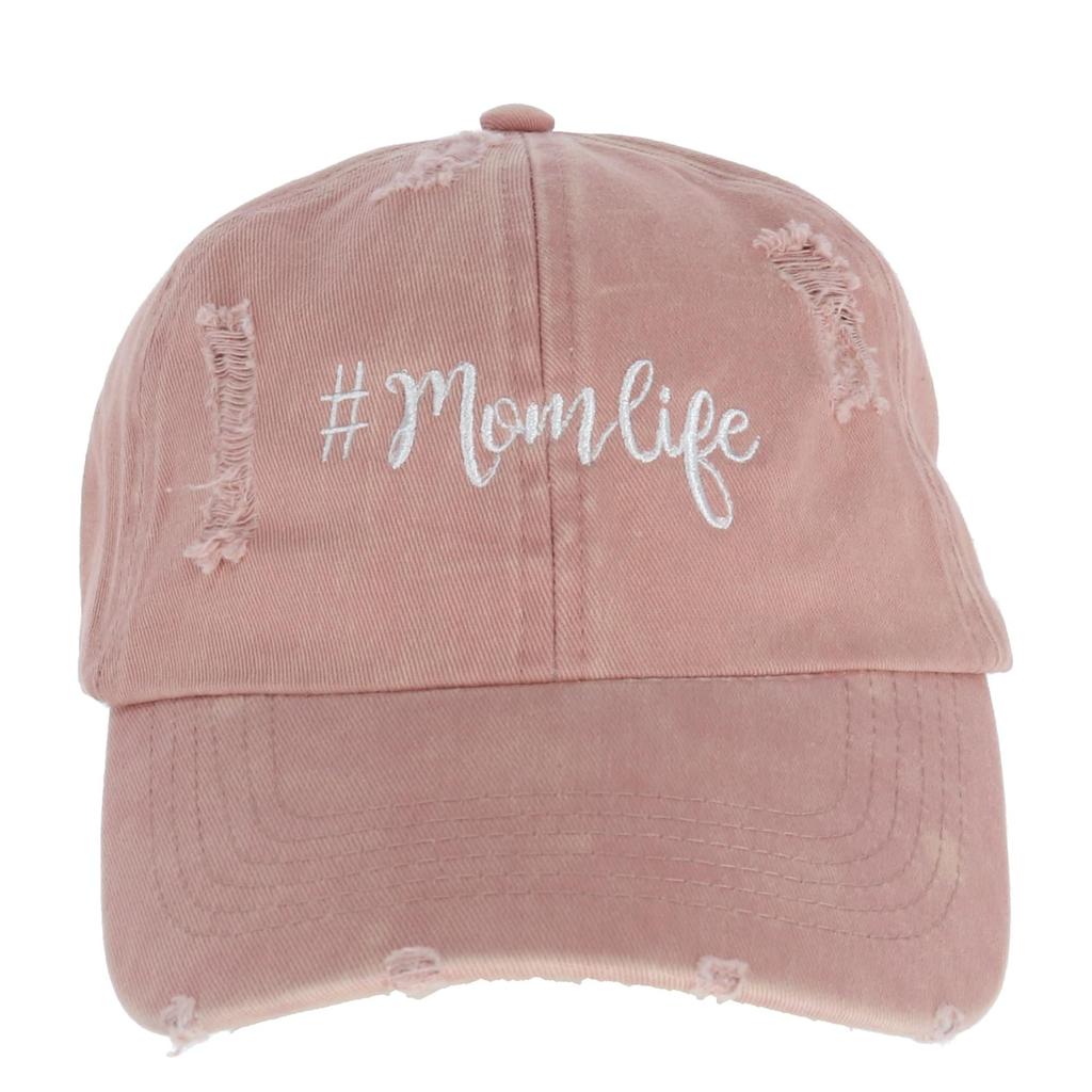 David & Young Women's Distressed Mom Life Embroidered Baseball Cap