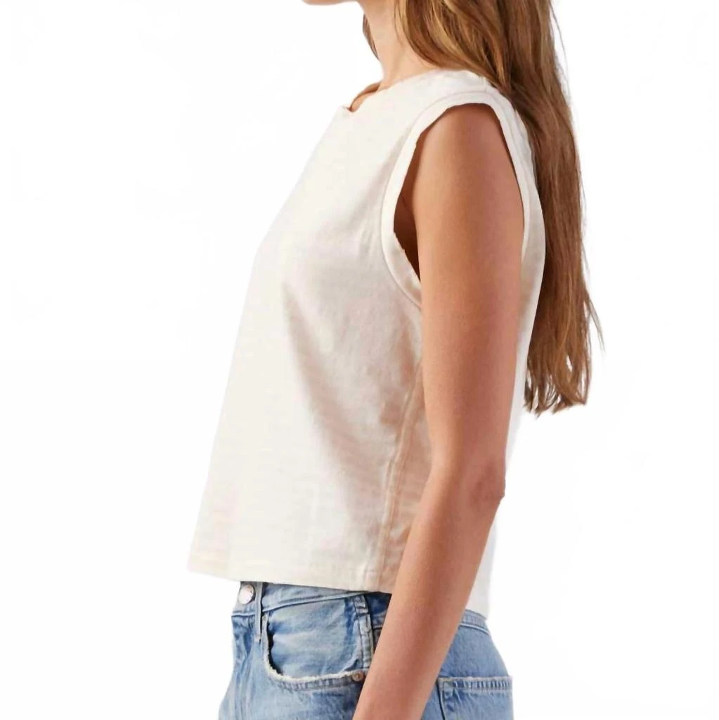 AMO Sleveless Babe Tee In Natural 3