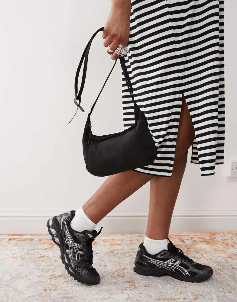Weekday Weekday ripstop tech cross body bag in black 3