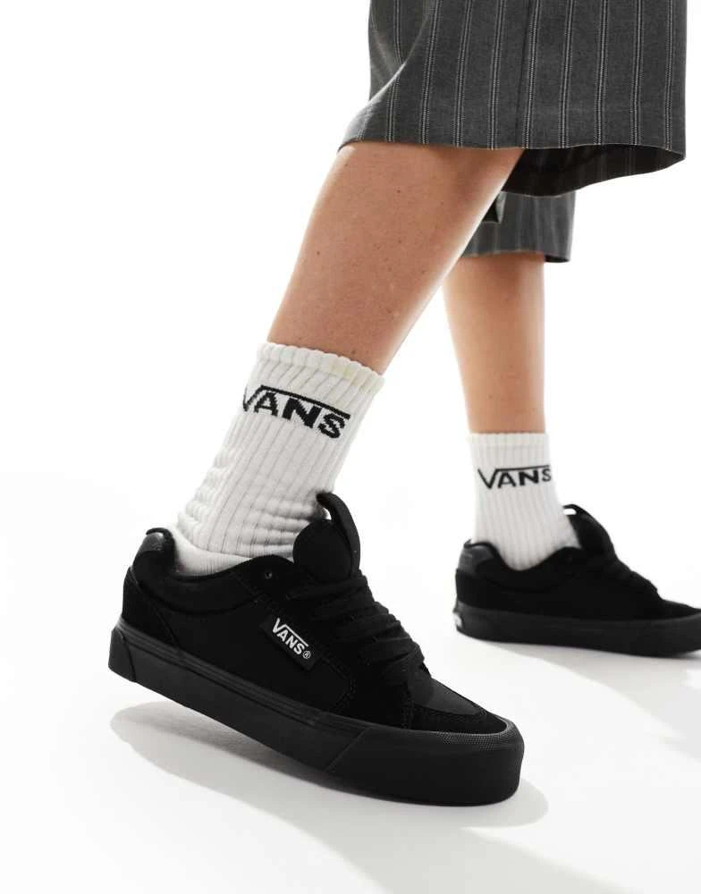 Vans Vans chukka push chunky trainers in triple black 5