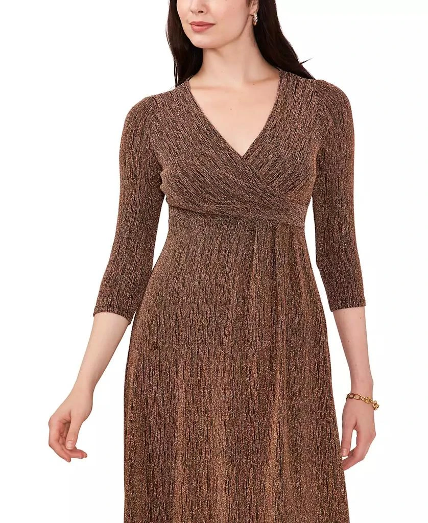MSK Petite 3/4-Sleeve Faux-Wrap Midi Dress 3