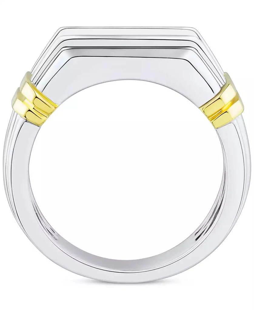 Grown With Love Men's Lab Grown Diamond Horizontal Five Stone Ring (1-1/2 ct. t.w.) in 10k Two-Tone Gold 4