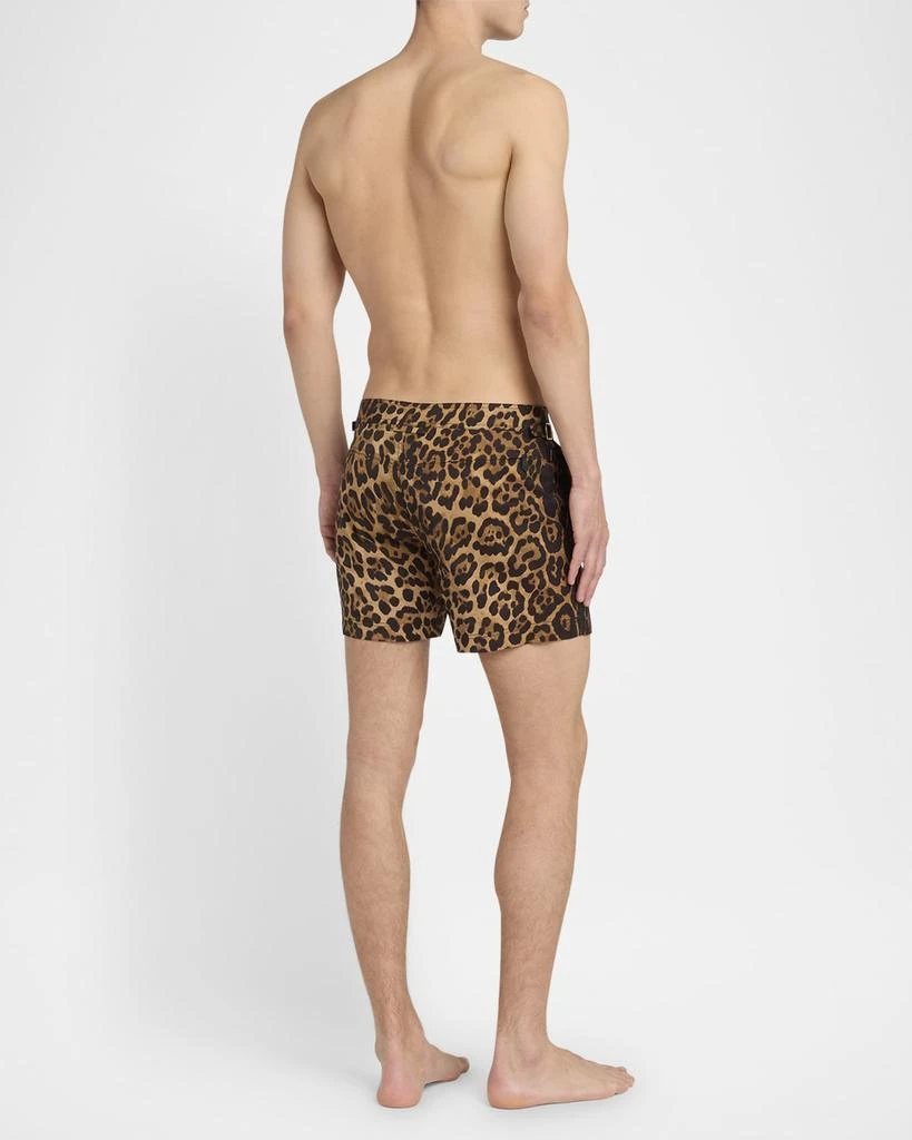 Tom Ford Men's Slim Fit Leopard-Print Swim Shorts 3