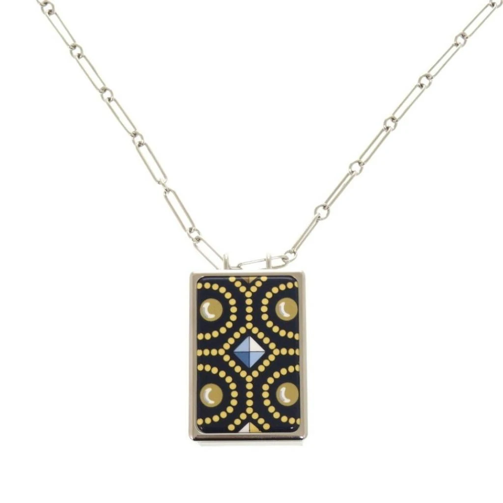 Hermes Navy yellow Metal Necklace (Pre-Owned)