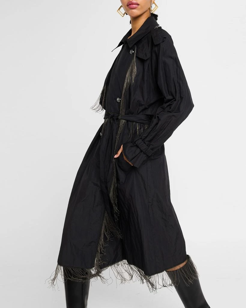 Kobi Halperin Orly Crinkled Chain Fringe Coat 5