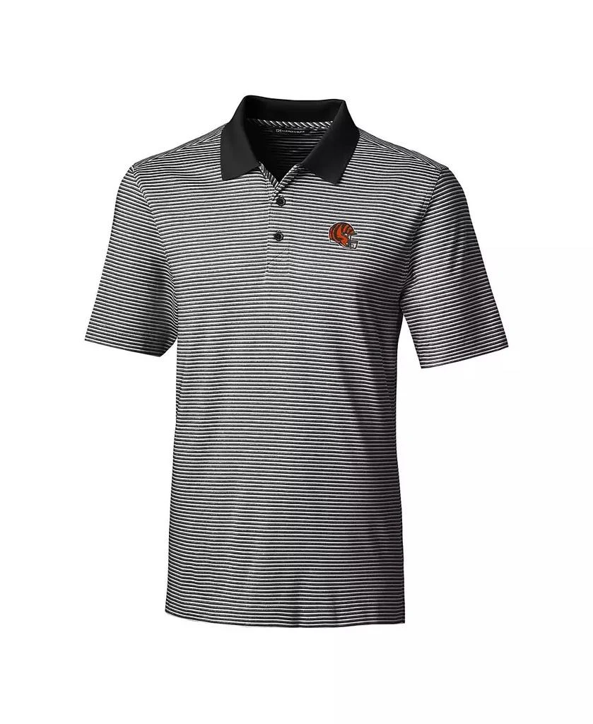 Cutter & Buck Men's Cincinnati Bengals Helmet Forge Tonal Stripe Stretch Polo 5