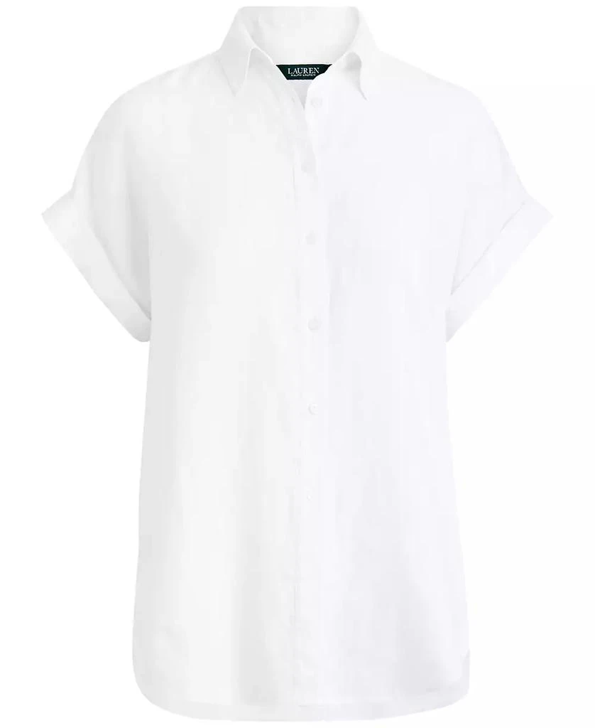 Ralph Lauren Dolman-Sleeve Linen Shirt, Regular & Petite 5